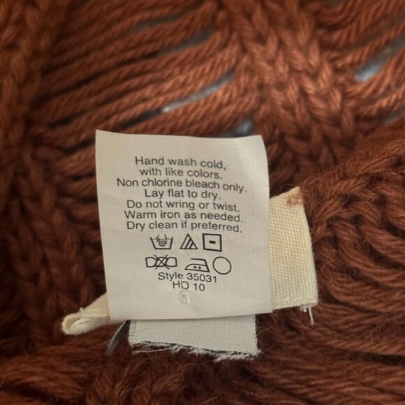 1937 Accessories Knit Tube Snood Scarf, Wool Alpaca Blend, Unisex, OS, Cinnamon - Picture 7 of 7